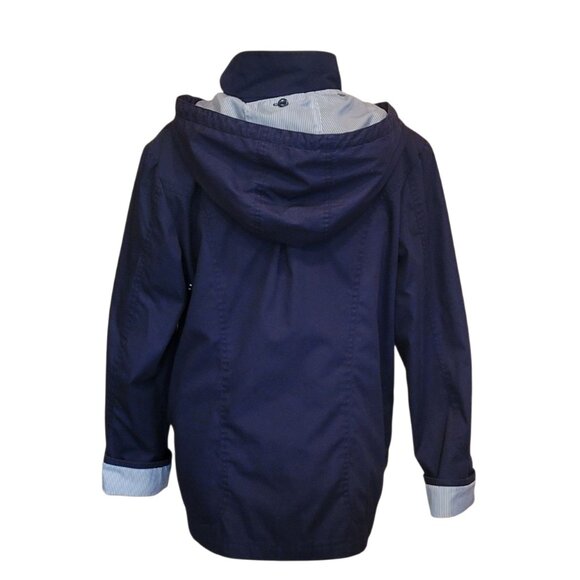 Mackintosh New England Rain or Shine Jacket with Detachable Hood Lined Navy Blue - Picture 7 of 15